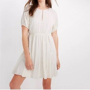 Madewell Eyelet Minidress- cream- size 4